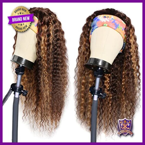 18 Inch Human Hair Wig Glueless Deep Wave Headband 150% Density main image 5